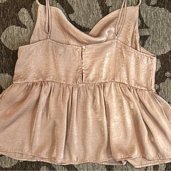 American Eagle Silky Cowl Neck Babydoll Top - Picture 8 of 11